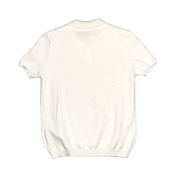 FOREVER 21 Girl's Cream Sweater-Knit Polo Shirt - Picture 1 of 4